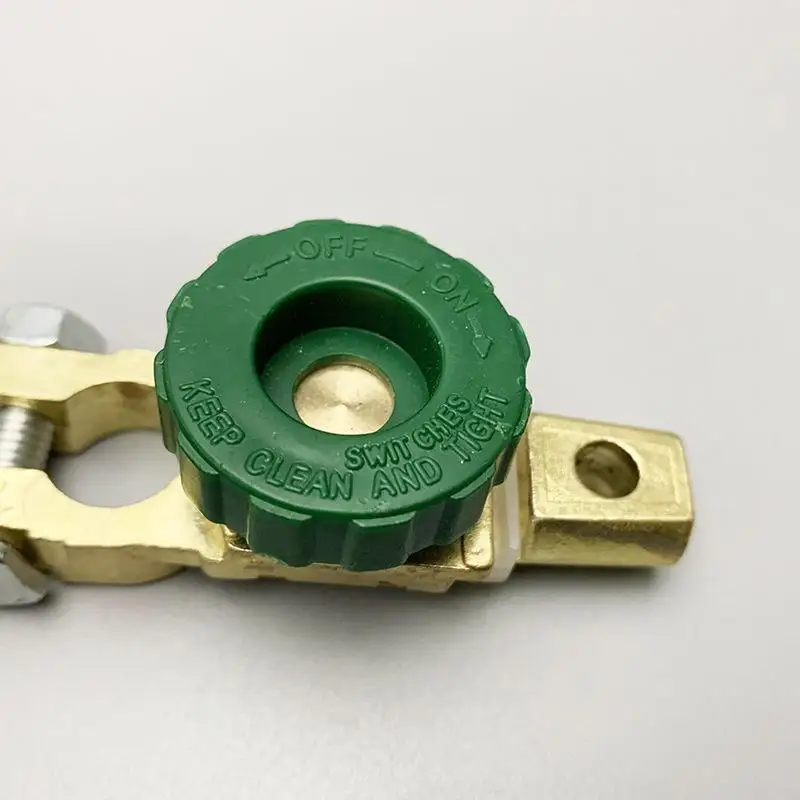 Brass Car Battery Disconnect Switch Heavy-Duty Quick Cut-off Isolator With Knob Anti-Leakage Battery Terminal For 12V/24V