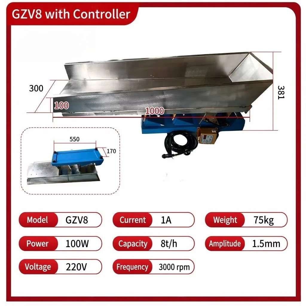 Wanxing Hanyang GZV Electric Vibrating Feeder HY-GZV-8 110V/220V 100W 75kg China
