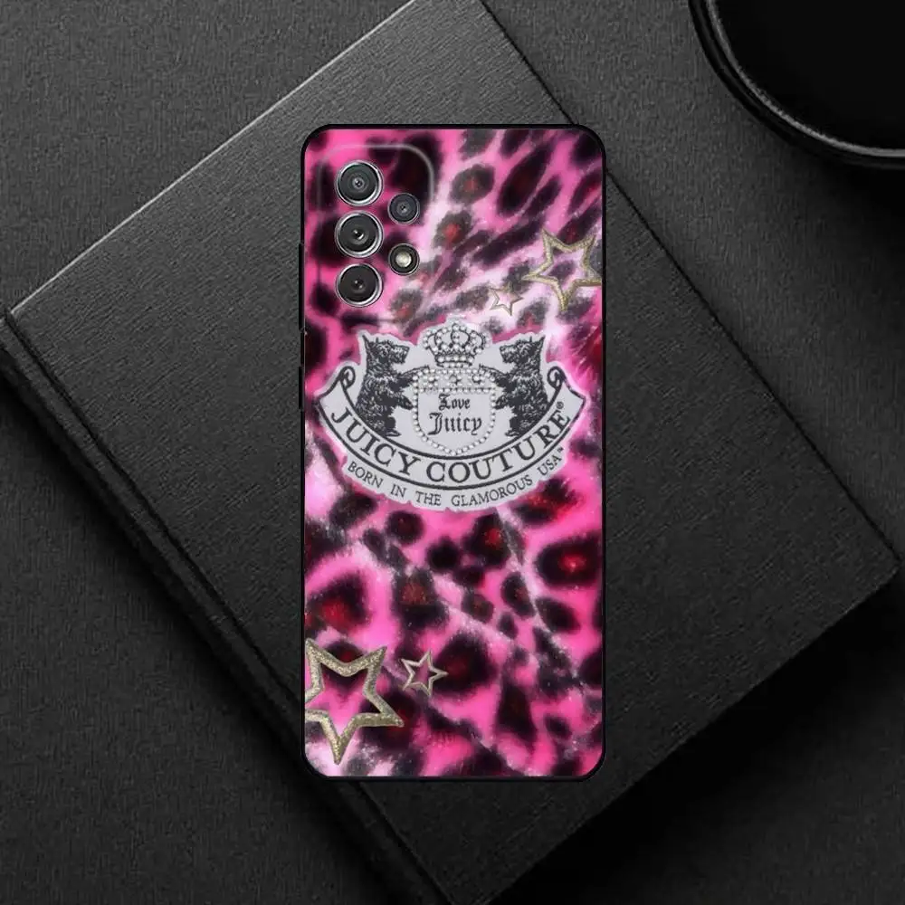 J-Juicy Couture-S  Phone Case For Samsung S25,S24,S21,S22,S23,S30,Ultra,S20,Plus,Soft Silicone Black Cover
