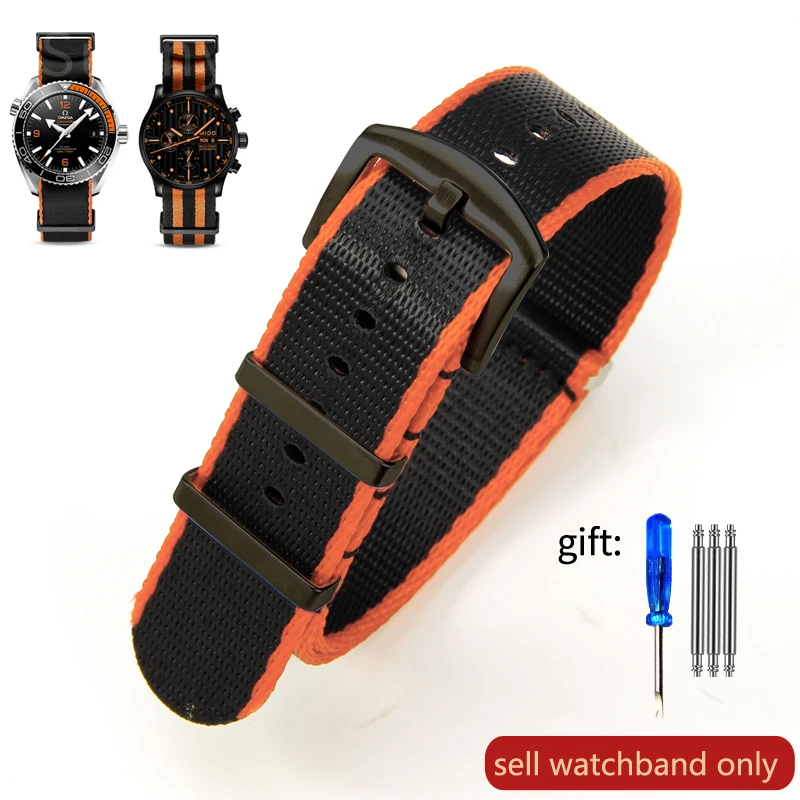 Hochwertiges Nylon-Uhrenarmband für Omega Seamaster 300 Water Ghost Party 20 mm 22 mm für Mido Rolex Tudor Militäruhrenarmband