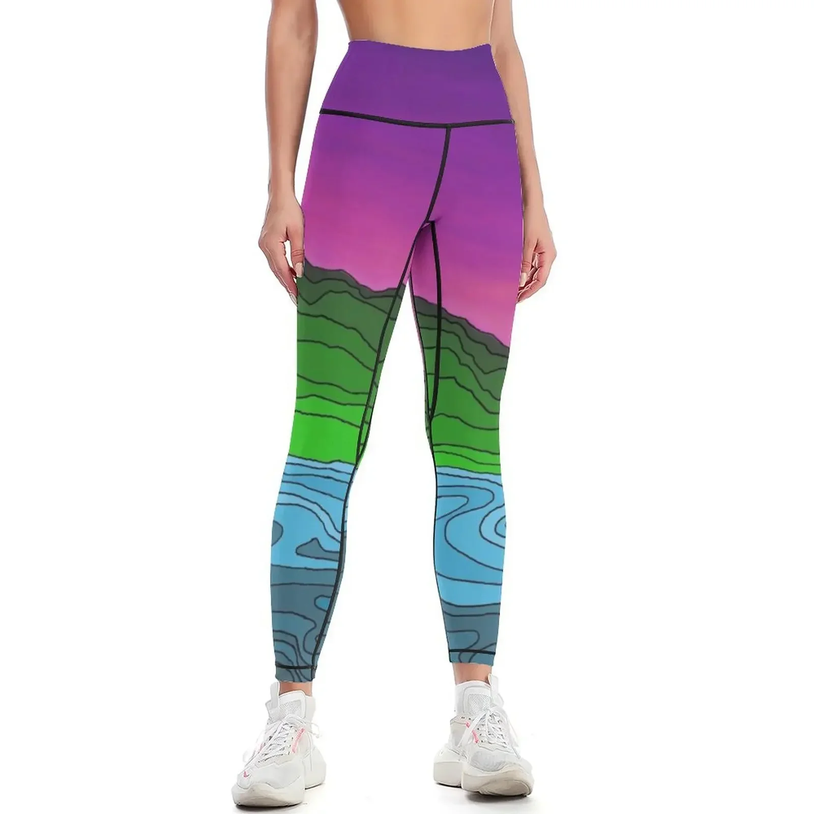 

Mountainscape Leggings Women's sportswear Women's fitness gym clothing sportswear gym Womens Leggings