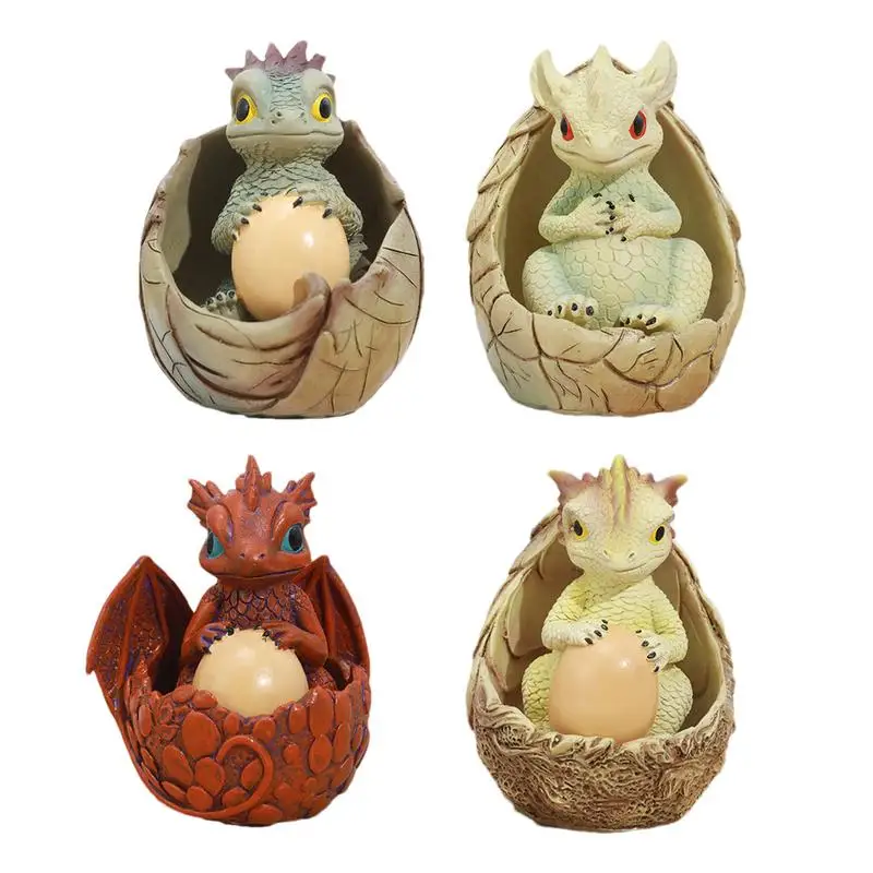 3D Dragon Egg Ornament Figurine Anime Collection Gift Dragon egg Statue Antique Mythical Animal Miniature Home Decoration Crafts