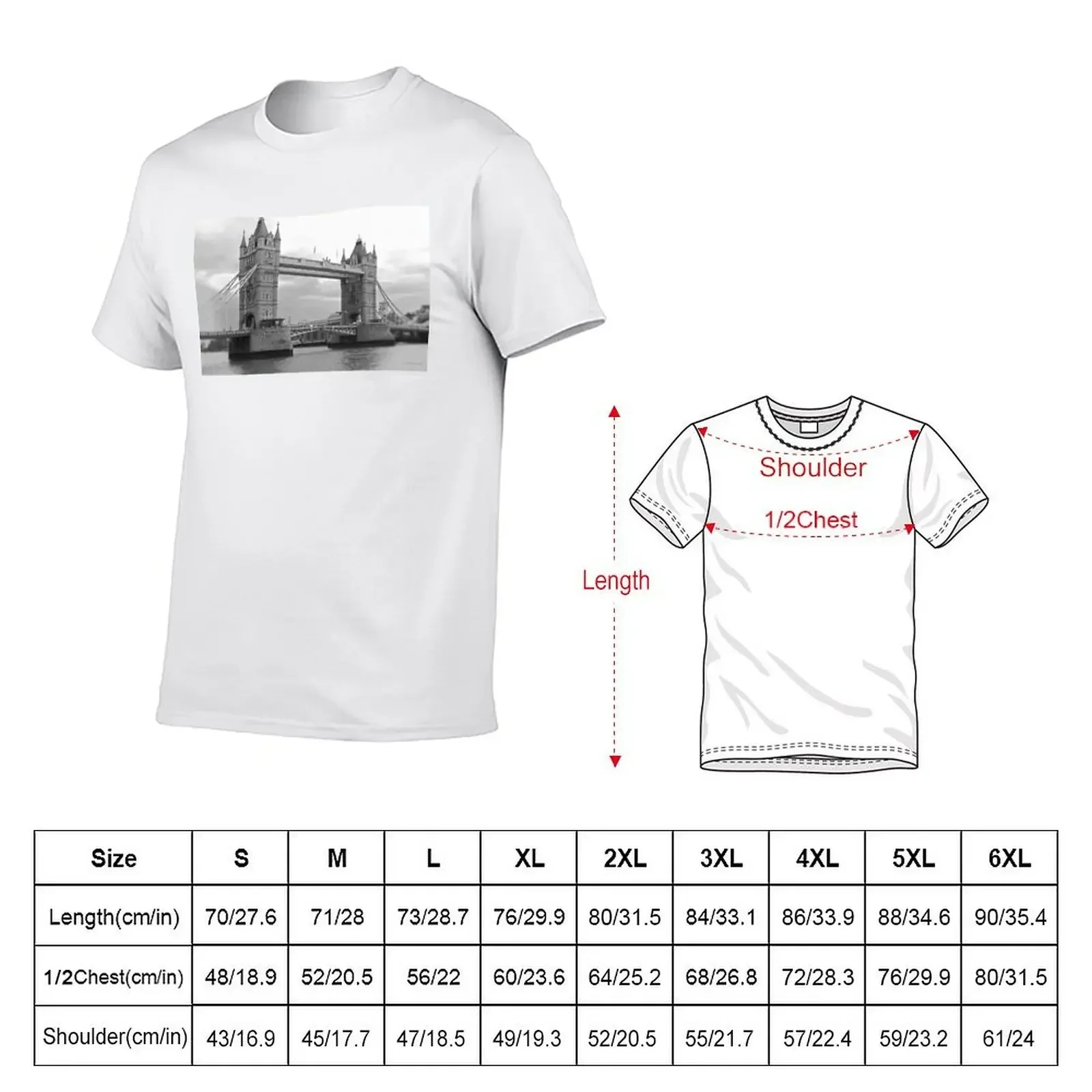 London Tower Bridge T-Shirt tees oversizeds mens cotton t shirts