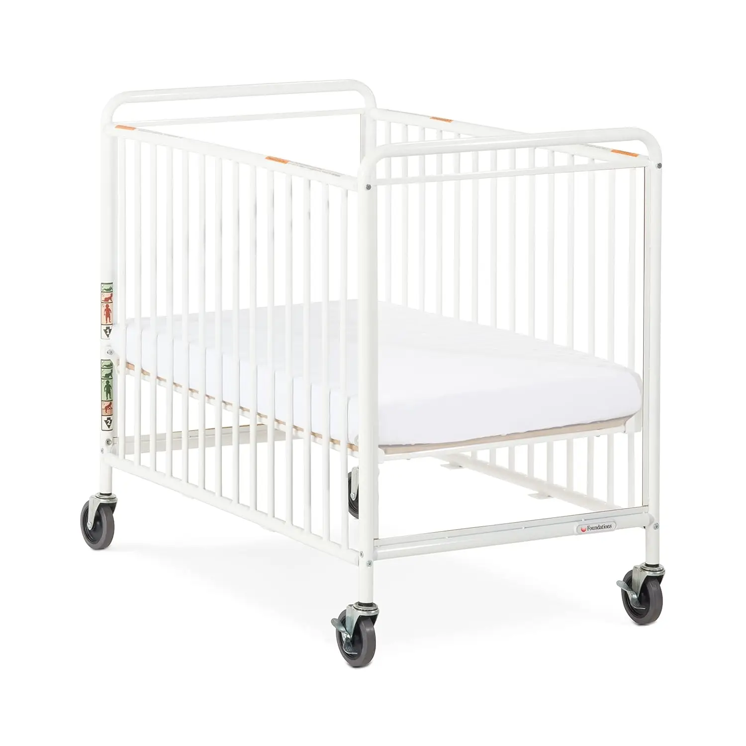 Foundations Chelsea Euro Clearview Metal Compact Evacuation Crib, 3