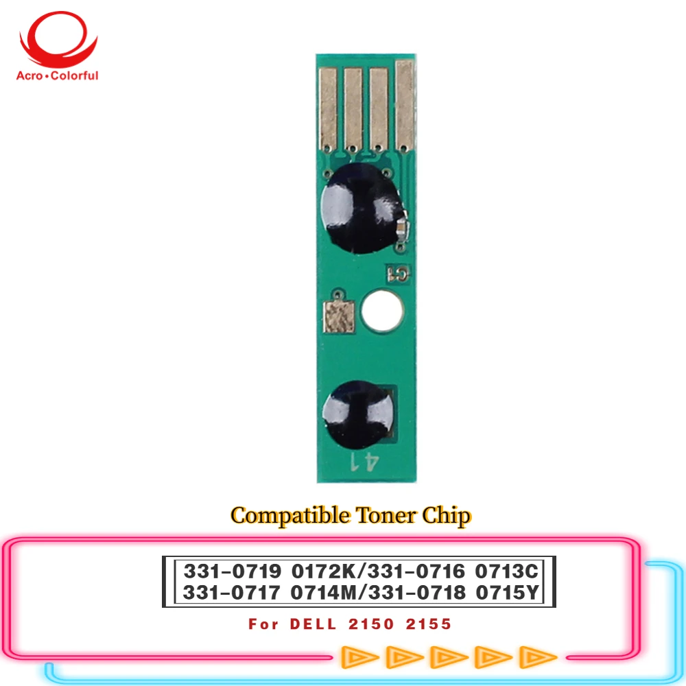 

Совместимый с 3K 2,5K 331-0719 331-0716 331-0717 331-0718 чип тонера для цветного DELL 2150 2155 чип картриджа для лазерного принтера