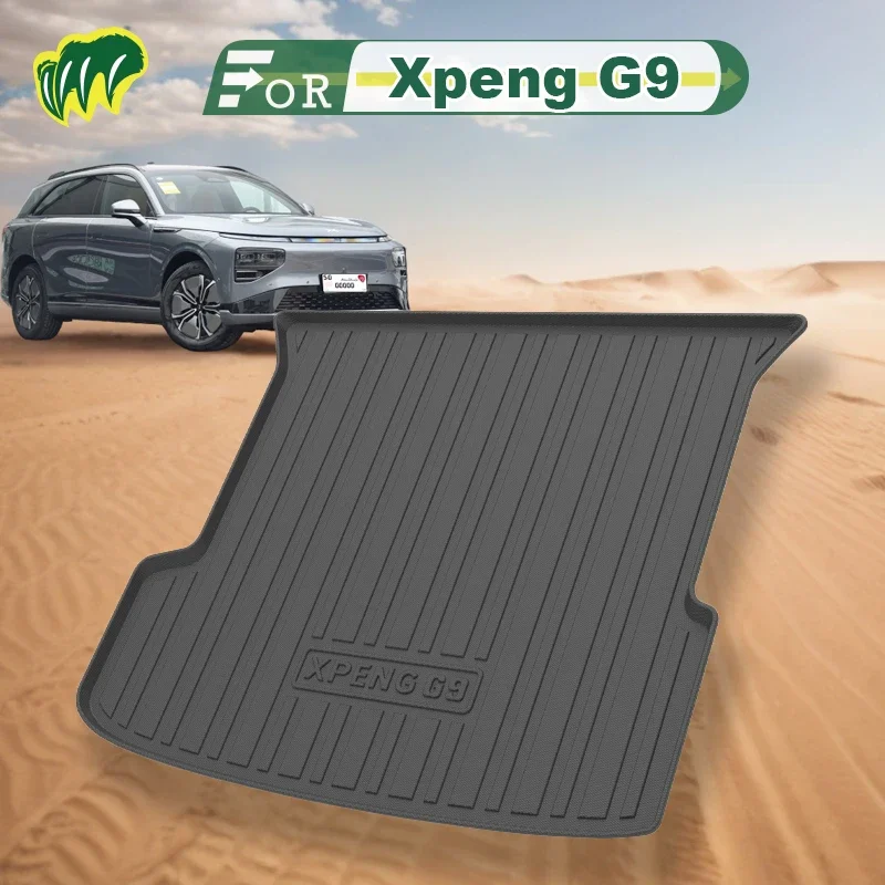 

2 Piece For Xpeng G9 2023 2022-2024 Custom Fit Car Trunk Mat All Season Black Cargo Mat 3D Shaped Laser Measured Trunk Liners