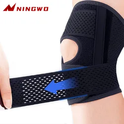 Rodilleras para el dolor de rodilla para hombres y mujeres, rótula abierta, manga de compresión con correas ajustables para hacer ejercicio, soporte de rodilla