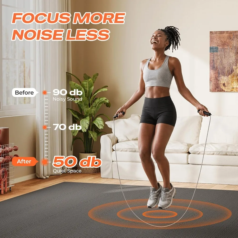 EVA Foam Puzzle Exercise Mats, Interlocking Floor Tiles, Cushioned Gym Flooring for Home Workout, 12.6"x12.6"x0.4", 6-Pack view 6
