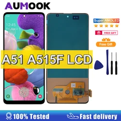 Super AMOELD Display Voor Samsung Galaxy A51 Lcd Touch Screen Digitizer Vergadering Voor Samsung A51 SM-A515F LCD Display