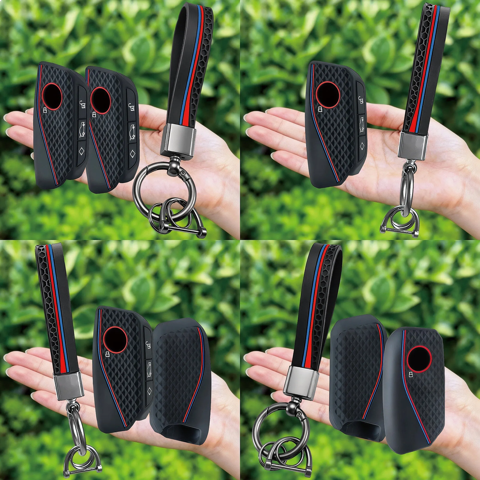 Silicone Car Key Fob Cover Case For BMW 530i 540i 550e 750e 740i 760i X1 X2 X5 X6 X7 M5 iX1 iX2 iX XM i5 i7 2024 2025