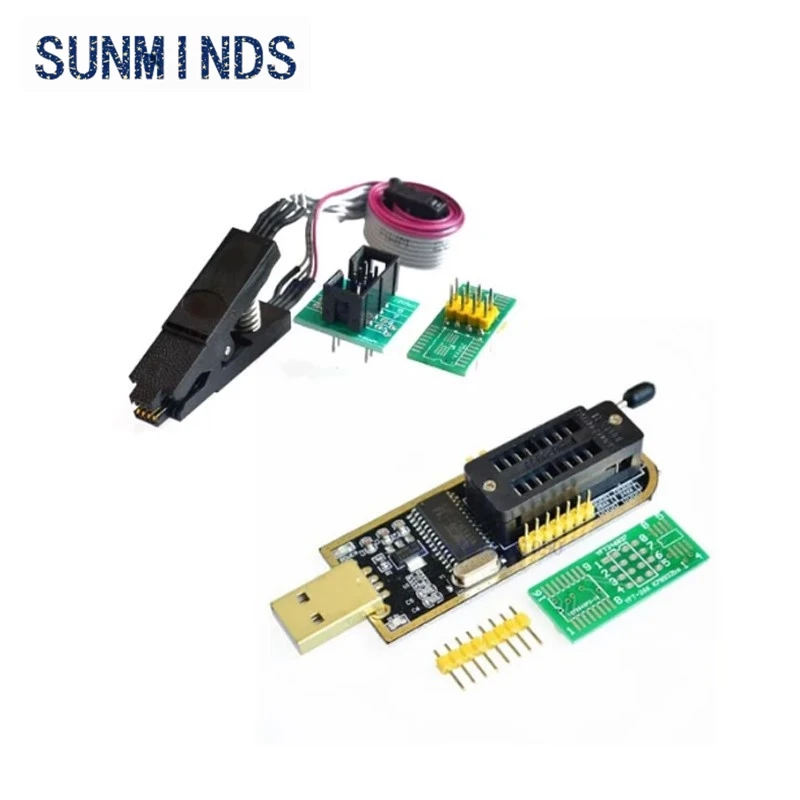 1set CH341B 24 25 Series EEPROM Flash BIOS USB Programmer Module + SOIC8 SOP8 Test Clip For EEPROM 93CXX / 25CXX / 24CXX DIY KIT