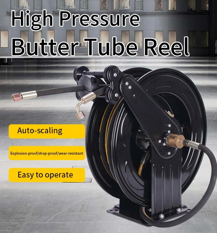 

Automatic Retraction High-pressure Pipe Reel Quality Explosion-proof Wear-resistant Steel Butter Hose Reel with 11.5M Hose