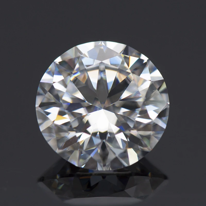 Moissanite Stone Round Cut D Color VVS1 0.1ct-12.0ct Lab Grown Gemstone for DIY Jewelry Making Materials Pass Diamond Tester