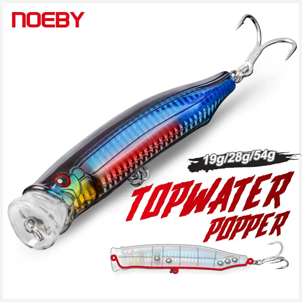 Noeby Topwater Feed Popper 100mm20g 120mm29g 150mm55g Fishing Lure Wobbler Artificial Hard Bait Pesca Sea Tuna GT Big Swimbait