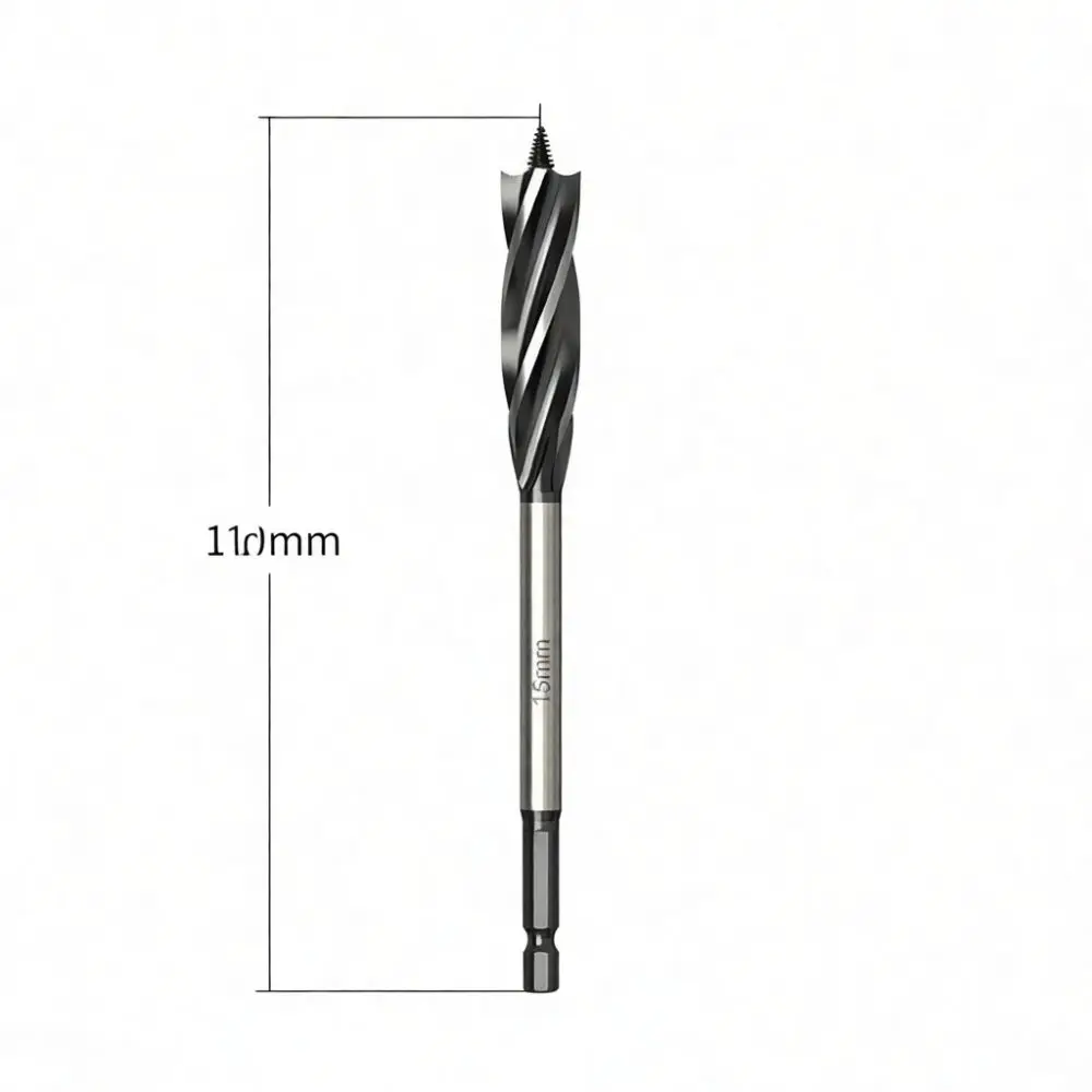 Professional Wood Auger Drill Bit Four Slot Four Blade Hex Shank Hole Reaming Tool For Furniture Door Lock Making Kit