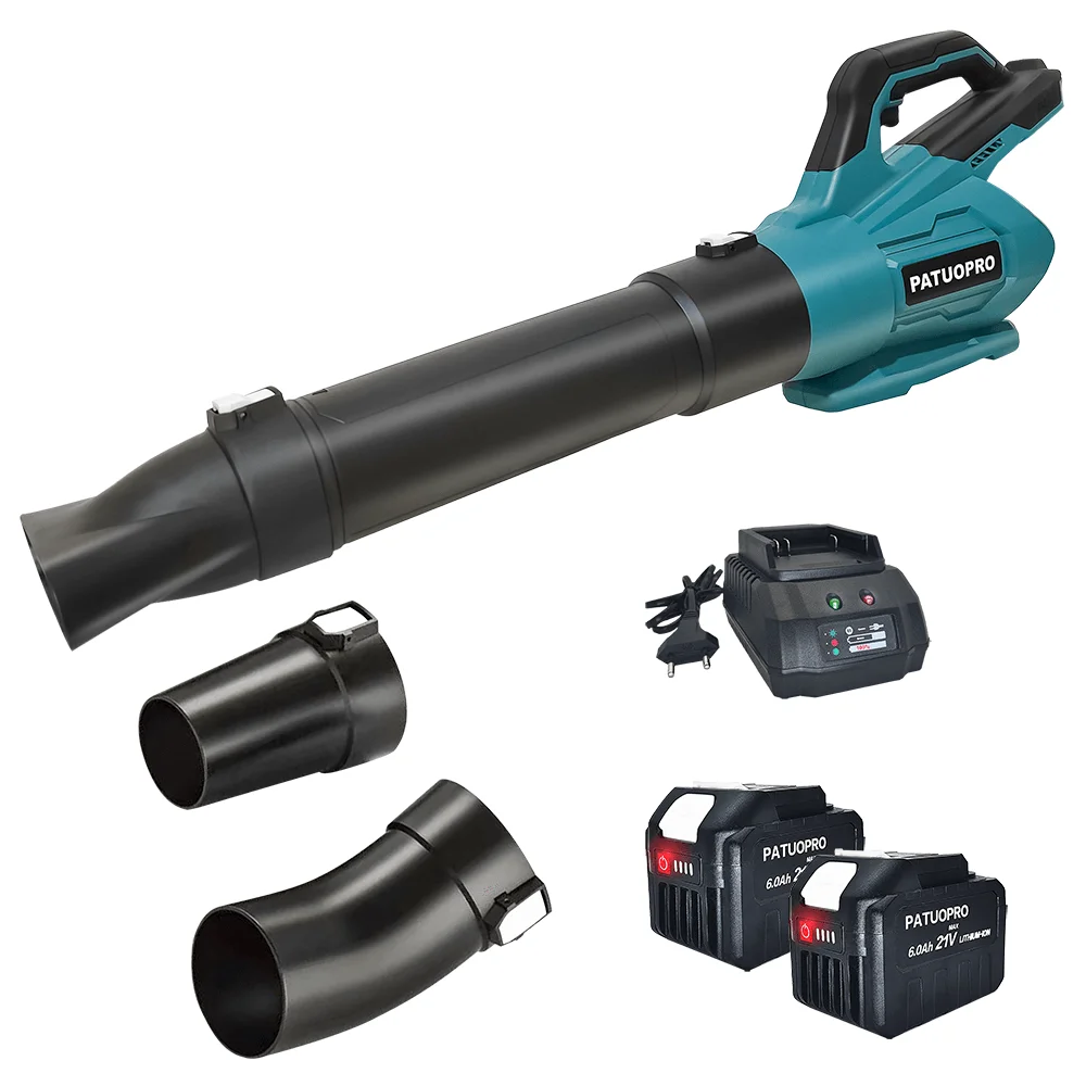 

PATUOPRO Бесщеточный электрический воздуходувка Беспроводной портативный ручной снегоочиститель для листьев Электроинструменты для батареи Makita 18 В