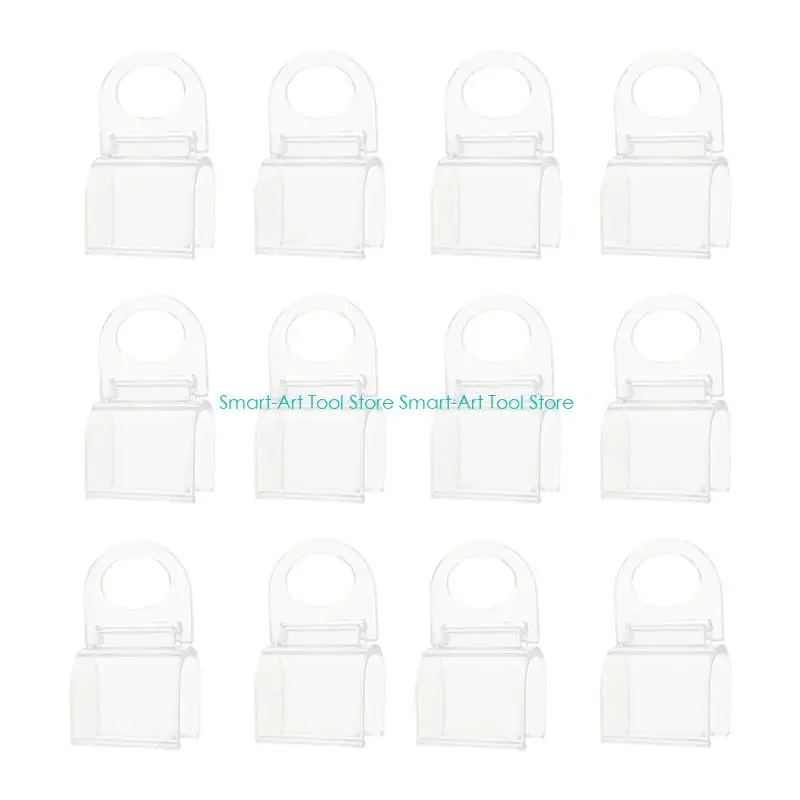 E1PB Pack of 10 Transparents PVC Curtain Clip for Roller Shade Adjustment Home Use