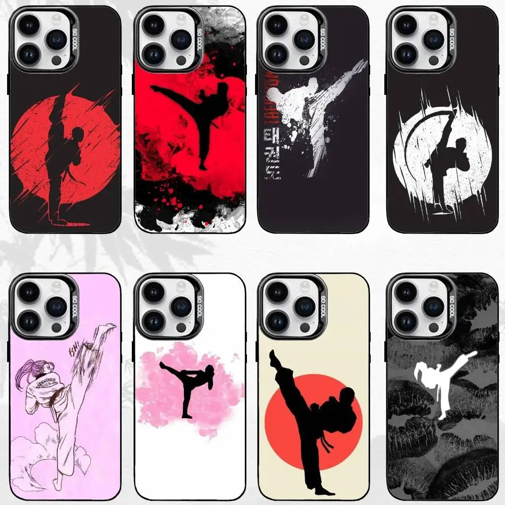 

S-Sports T-Taekwondo Phone Case For iPhone17,16,15,14,13,12,11 Plus,Pro Max Black Matte Shockproof Cover