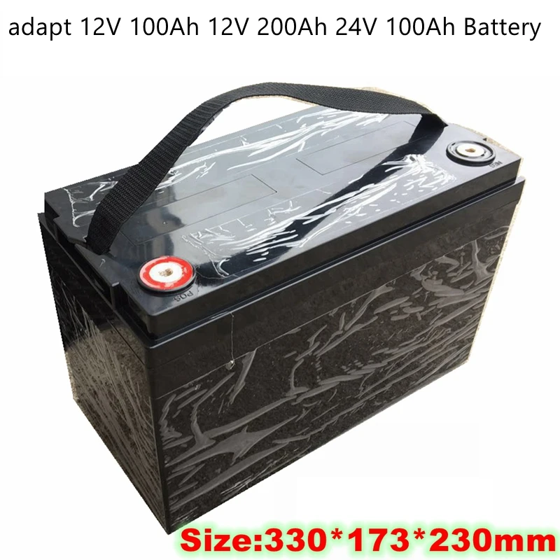 12V/24V Lithium Iron Phosphate Battery 100/200/300Ah Parallel Series RV Solar Off-Grid Accumulation System Support