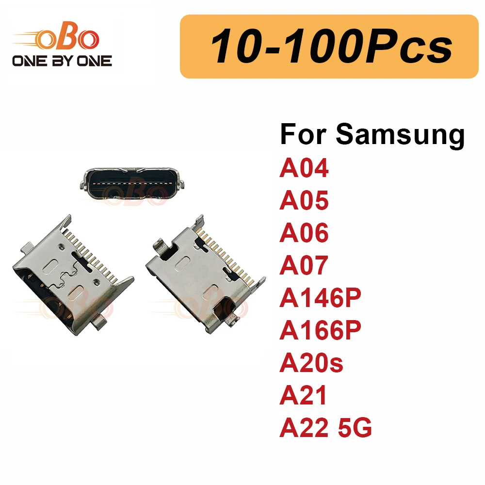 10-100Pcs Charging Port Dock Plug For Samsung A04 A05 A06 A07 A20s A21 A146P A166P A22 5G USB Charger Connector Socket Repair