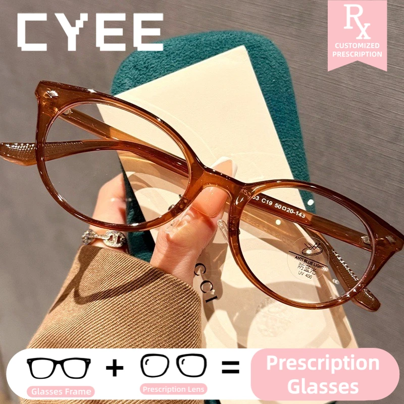 

Очки CYEE с фотохромными линзами, устойчивыми к поту, для коррекции близорукости, прогрессивные линзы, женские очки по индивидуальному рецепту, оптические очки
