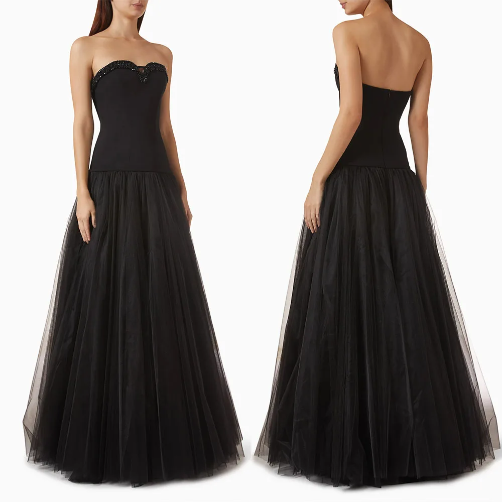 

High Quality Customized Sweetheart Floor Length Sleeveless Beaded Платье Корейский Стиль فساتين حفلات التخرج Robes De Soirée