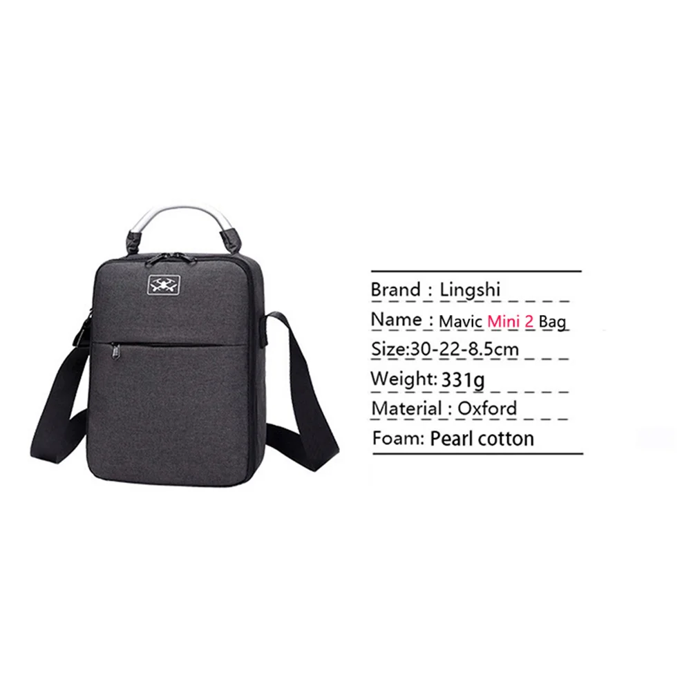 Borsa di stoccaggio per DJI Mini2 bagagli zaino rigido a doppia spalla per DJI Mini 2 valigia accessori per droni
