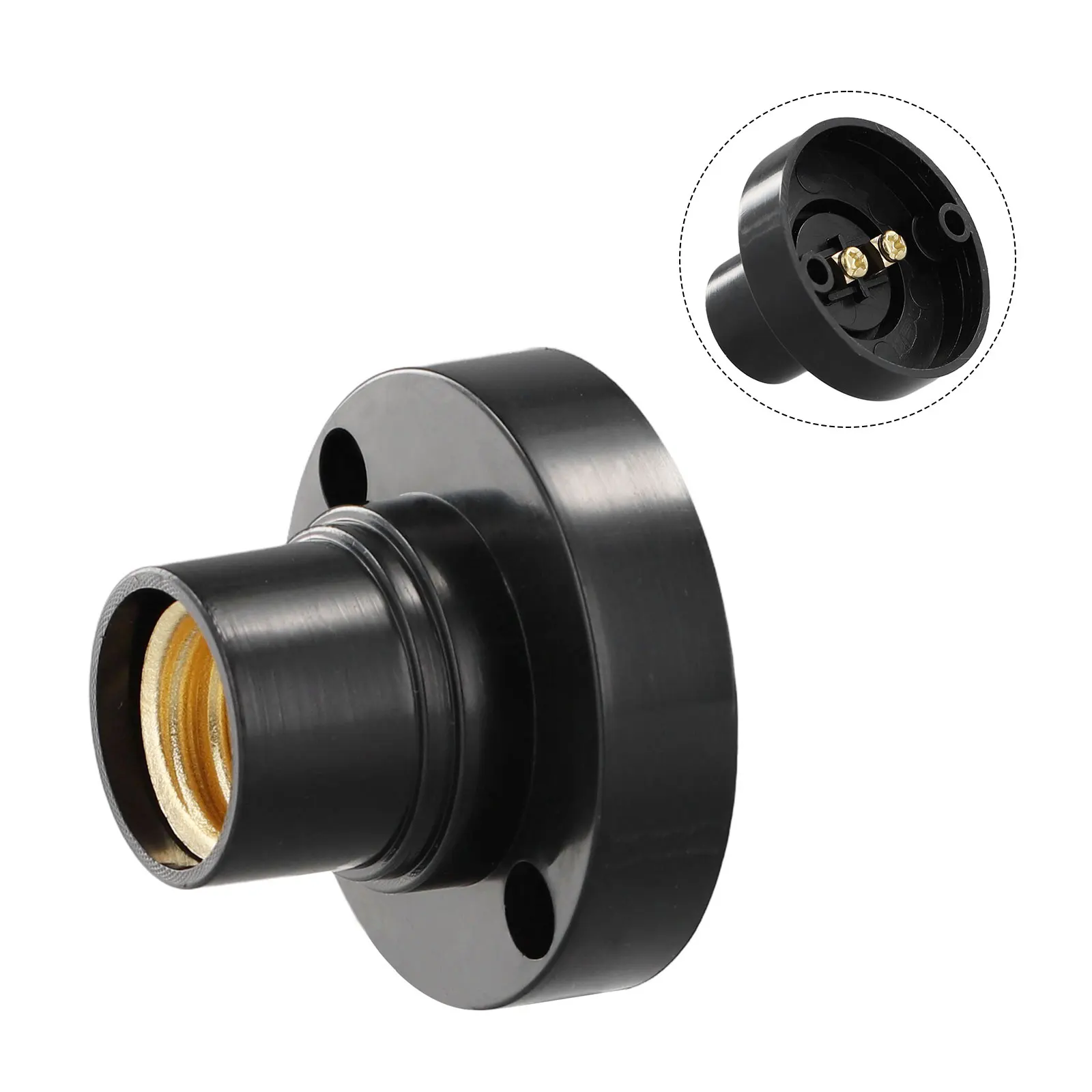 قاعدة E14 حامل مصباح المسمار المقبس 100-230 فولت 1 قطعة حامل تحديد قاعدة قاعدة مسطحة حامل مصباح PBT + مصابيح معدنية أضواء #1