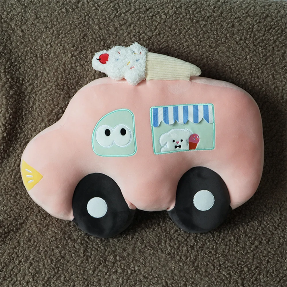 

Милая полицейская плюшевая игрушка Kawaii, пушистое мороженое, автомобильная подушка для такси, домашний декор для маленьких детей, игрушка для мальчика, подарок на день рождения