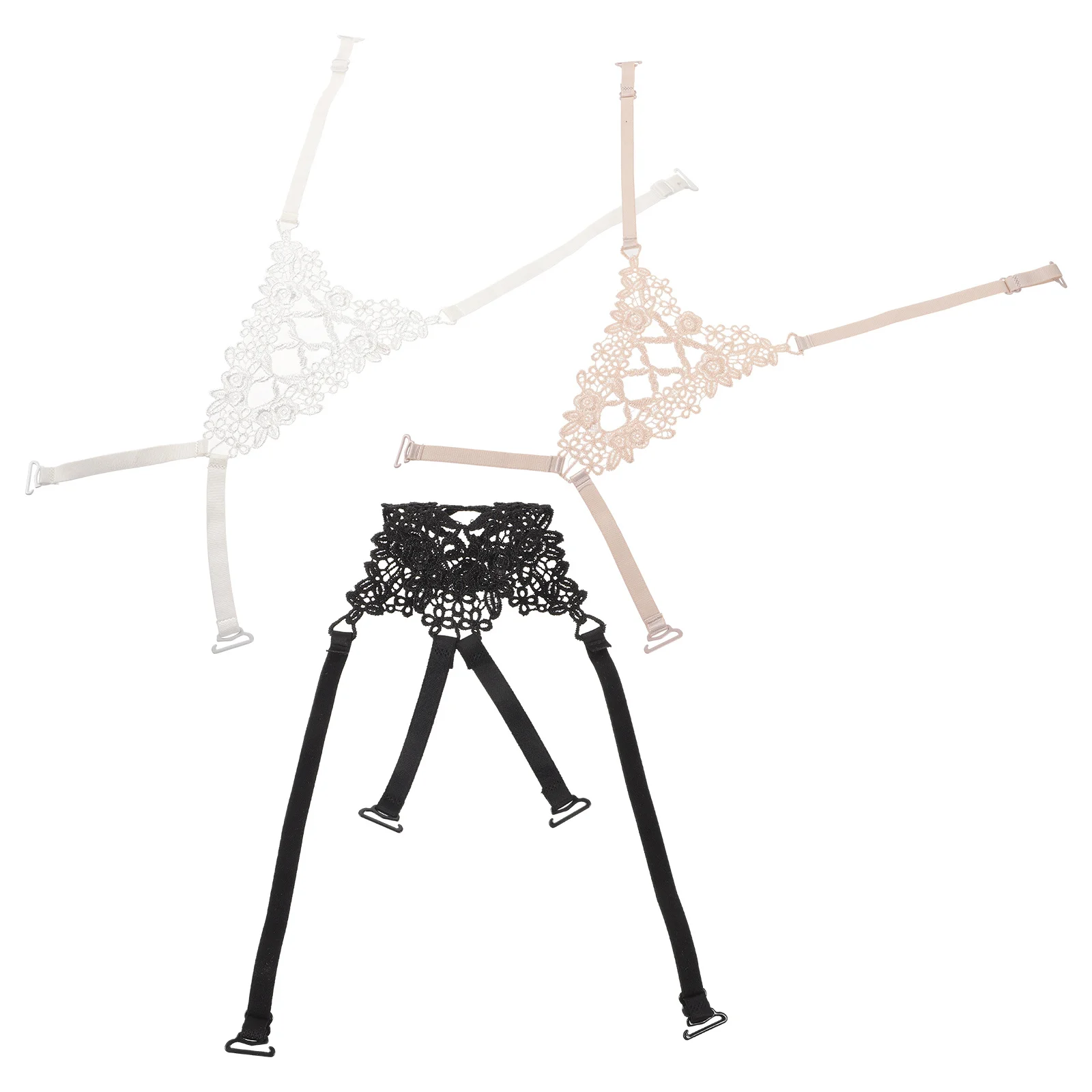 3Pcs Adjustable Bra Straps Elastic Replacement Shoulder Straps Anti-Skid Comfortable Support Bra Strap Extension for Women