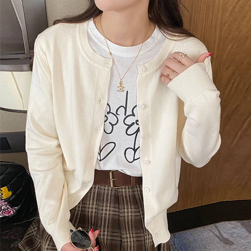 Gebreide Trui Vrouwen Vesten Nieuwe Lange Mouw O-hals Zwart Gebreide Trui Vest Vrouwen Tops Knitwears Sueters De Mujer Q1321