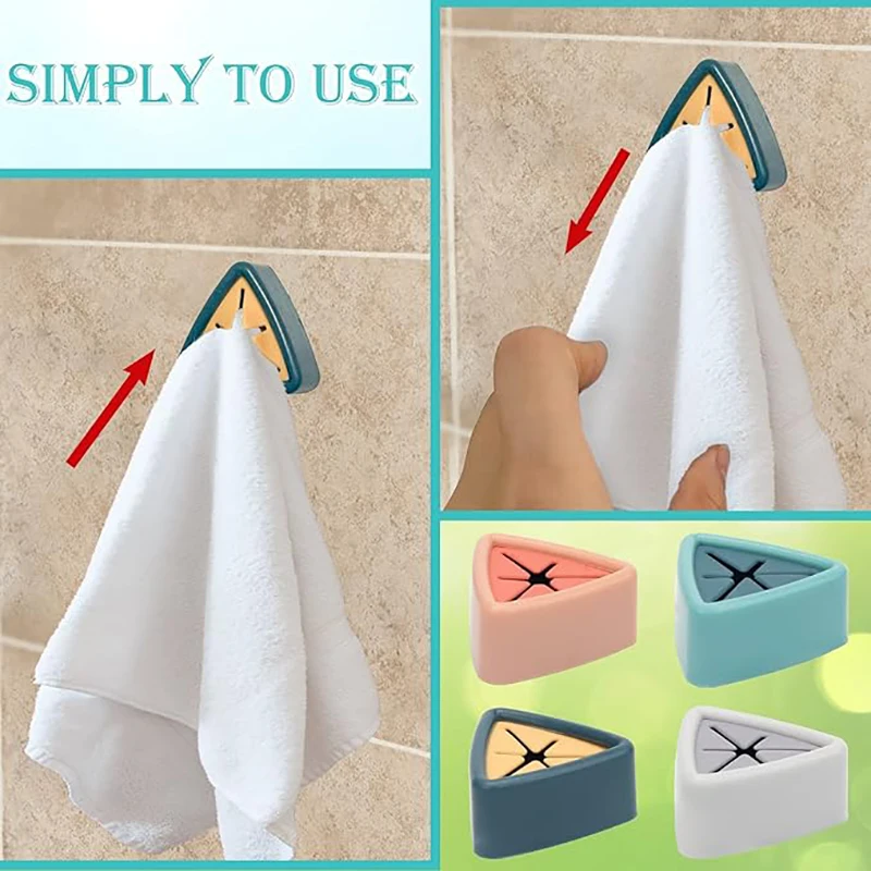 Towel Plug Holder Bathroom Towels Storage Organizer Rack Cap Punch Free Wash Cloth Clip Home Accessories Bathroom Decor Tool