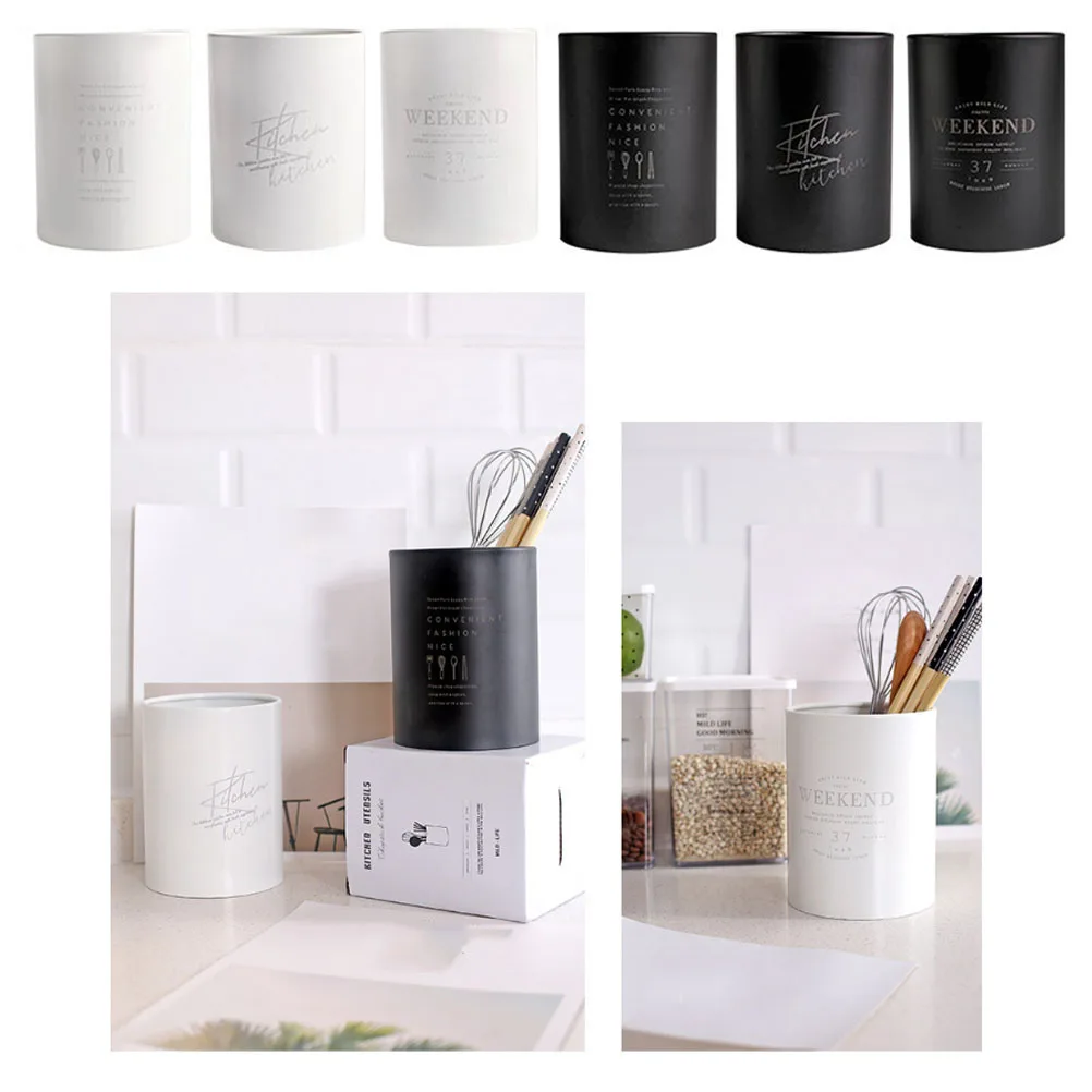 

Chopsticks Storage Rack Nordic Style Stainless Steel Cutlery Holder Spoon Fork Drain Kitchen Organizer Black Travel
