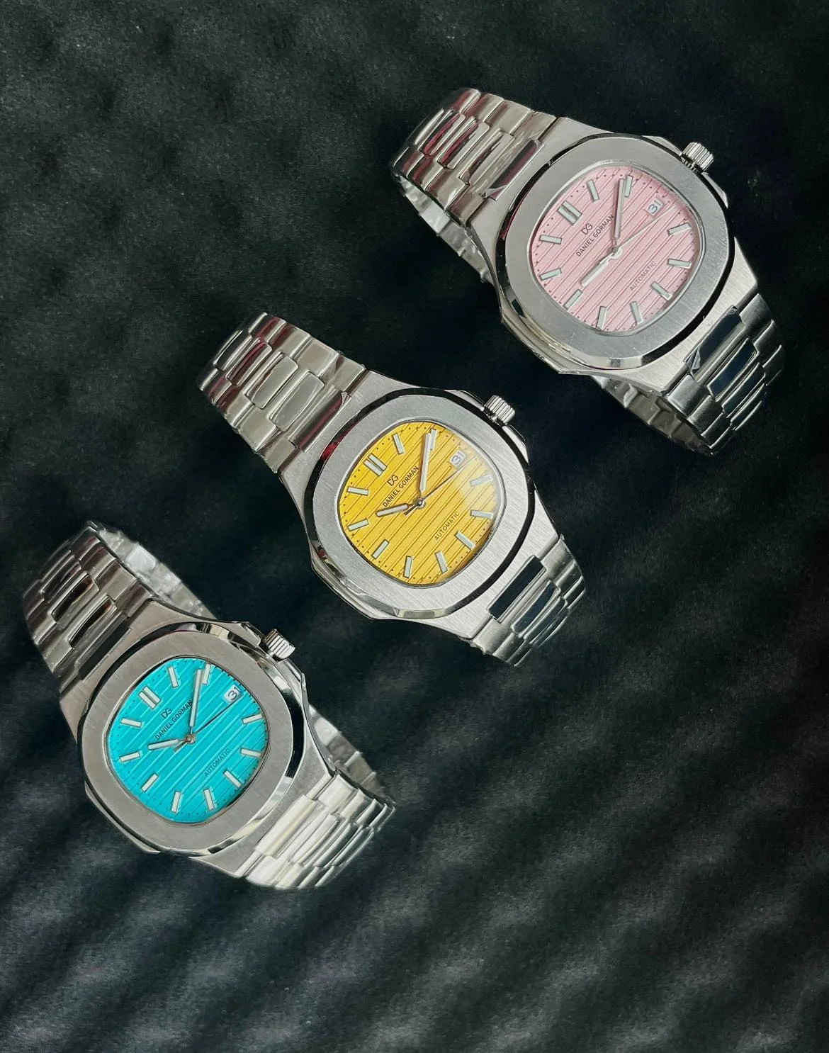 Daniel Gorman Men's Watch Stainless Steel Case Tiffany Blue Japanese NH35 Mechanical Movement 5ATM Relógio Masculino