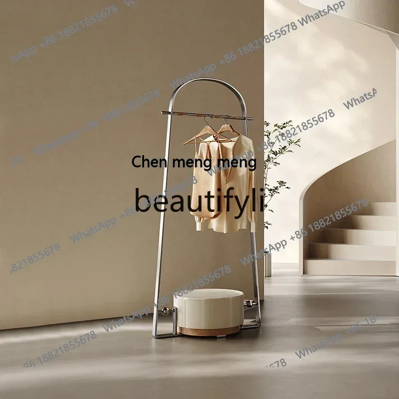 High-end coat rack art creative stainless steel storage hanger bedroom door