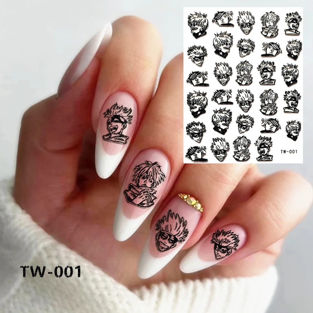 TW series TW-001 5D comic Nail art Nail sticker decorazione strumento cursori per decalcomanie per unghie