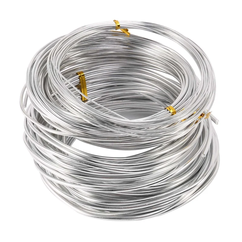 Silver Aluminum Craft Wire 1 Mm 1.5 Mm 2 Mm 2.5 Mm And 3 Mm In Thickness Aluminum Wire Rolls For DIY Sculpture And Craft