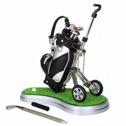 Mini porte-stylo de golf pour décoration de bureau, sac de golf, gâteau d'anniversaire, cadeau pour golfeur, collègue, fanatique, fête des pères