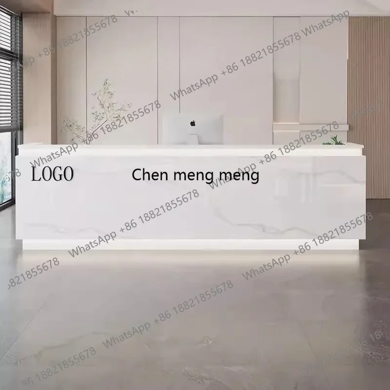 X188 Cafe Counter Reception Desk Hairdressing Market Counter Table Reception Desk Business Beauty Salon Muebles Commercial Furni