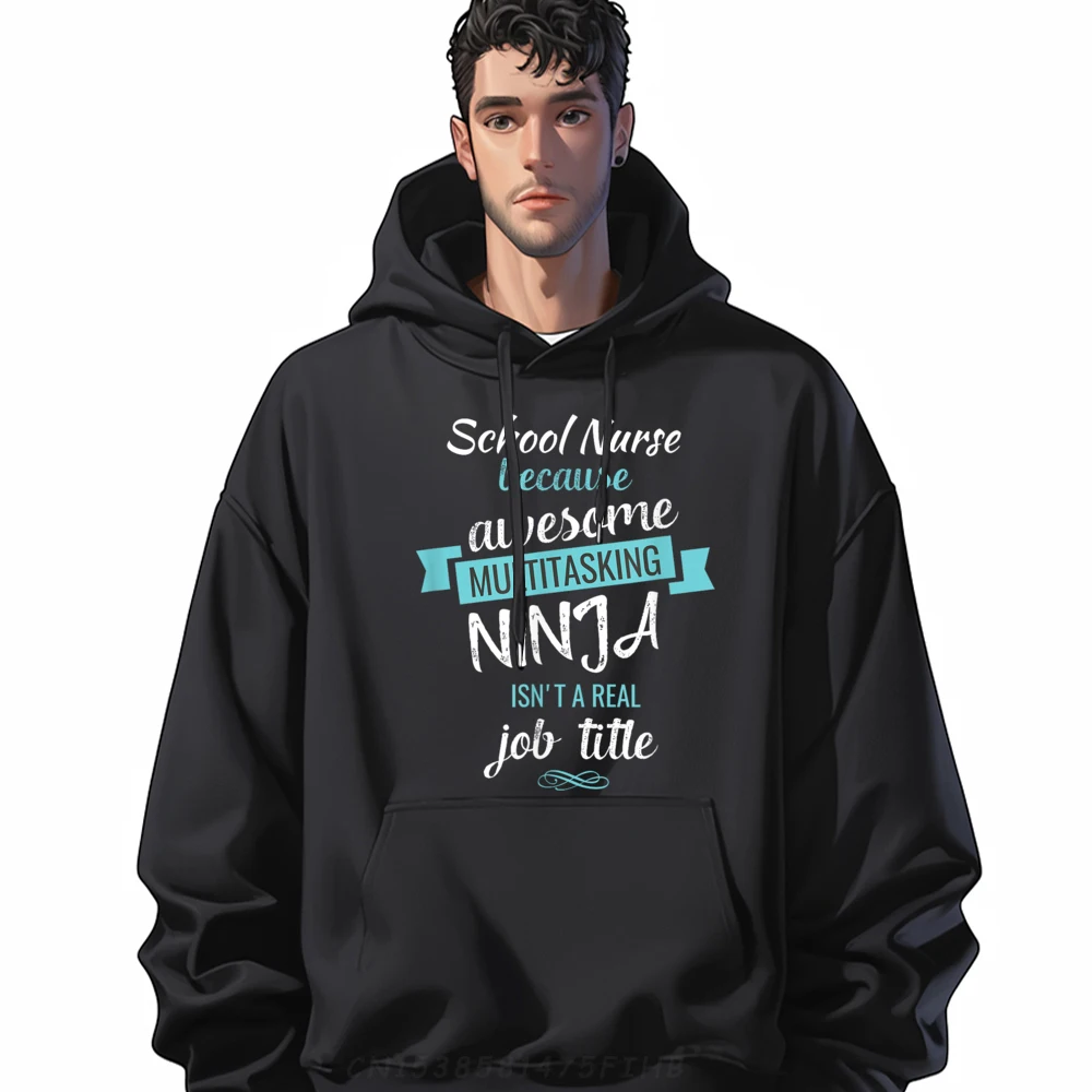 

School Nurse Youth Family Normal Hoodies Round Collar Labor Day Sweatshrt Funny Long Sleeve Sweatshirts