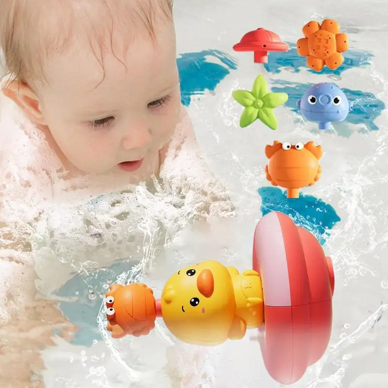 Badewannenspielzeug, Badewanne, Schwimmbadspielzeug, elektrische Ente, interaktiv, lustiges Strandspiel für Spaß, Jungen, Innenbereich, Mädchen, Dusche, Strand, Zuhause