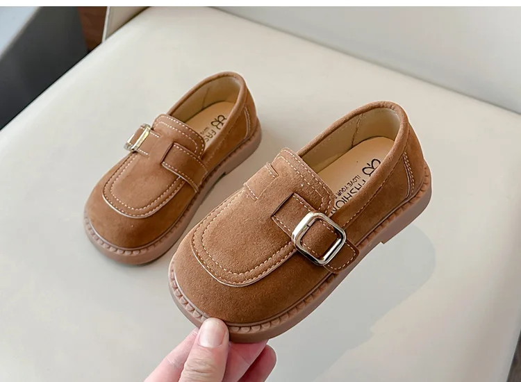 2026 Mädchen Flats Frühling Herbst Flache Slipper Schuhe für Kinder Mädchen Bequeme Weiche Wildleder Freizeitschuhe Schulschuhe Kinder – Detail 12