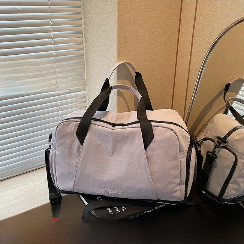 

Корейская большая вместительная дорожная сумка-тоут на одно плечо, студенческая повседневная простая новая модель, сумка Lage, женская сумка