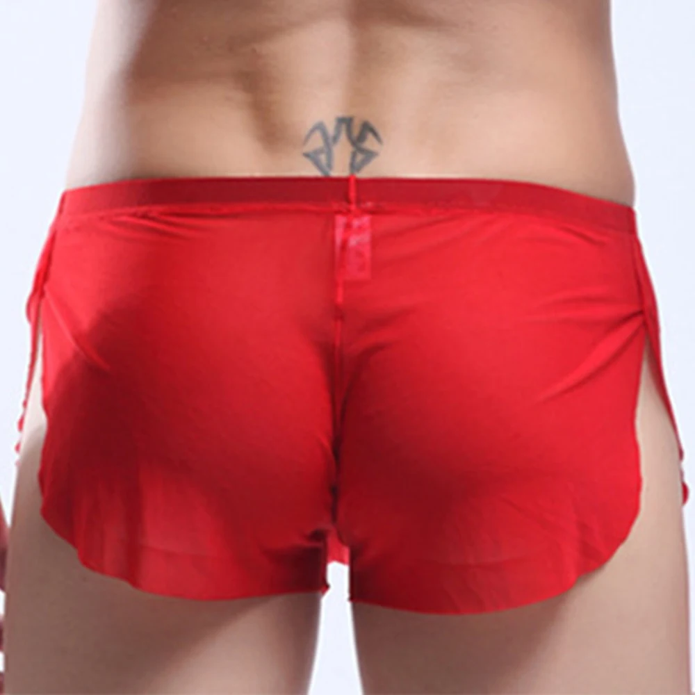 Fashion New Mens Briefs Party Boxer Breathable Jockstrap Lingerie Mesh Panties Pouch Side Stretchy Trunks Brief