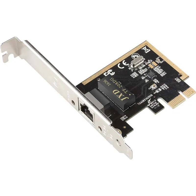 Carte réseau de jeu Gigabit PCI-E Ethernet, adaptateur LAN de RJ-45 adaptatif de jeu, puce RTL8111H pour carte LAN de bureau, 10 Mbps, 100 Mbps, 1000Mbps