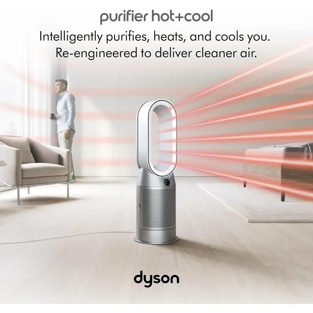 Purifier Hot+Cool™ Air Purifier, Heater, and Fan - White/Silver, Large