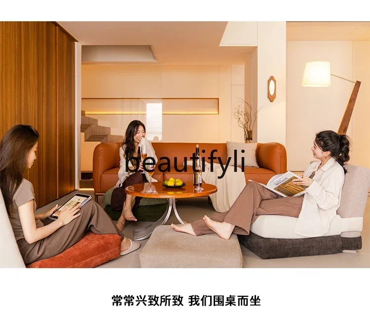 

SS Cherry wood solid wood small round table round medieval minimalist retro coffee table