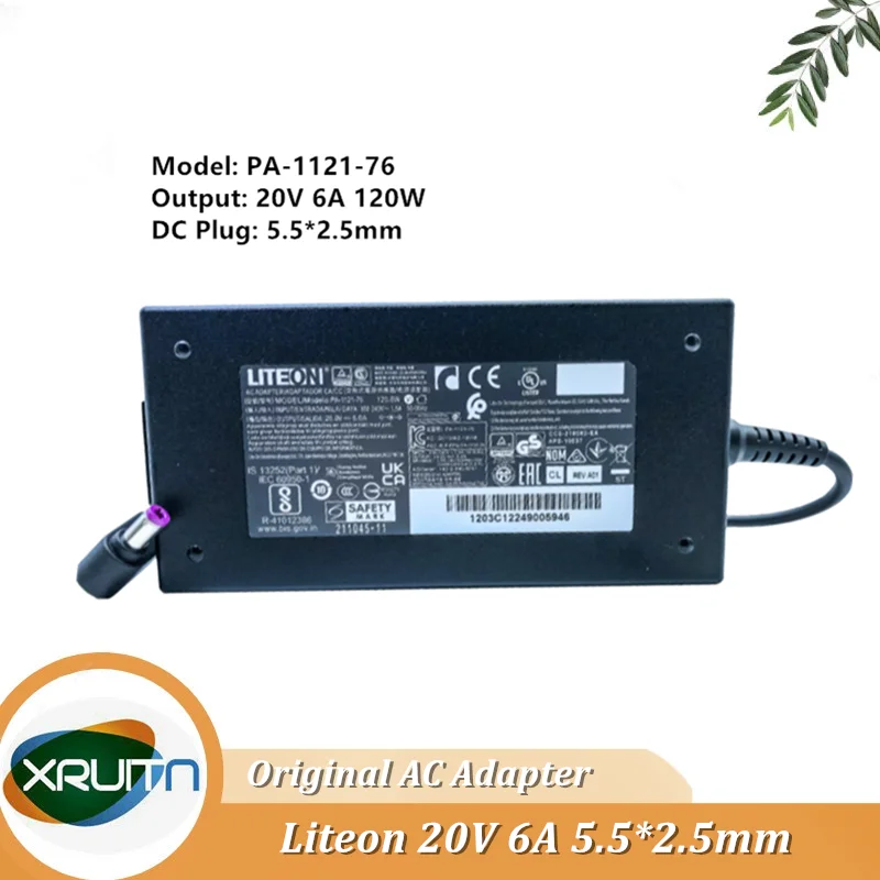 Genuine LITEON PA-1121-76 20V 6A 120W 5.5x2.5mm AC Adapter Charger Original  Laptop Power Supply