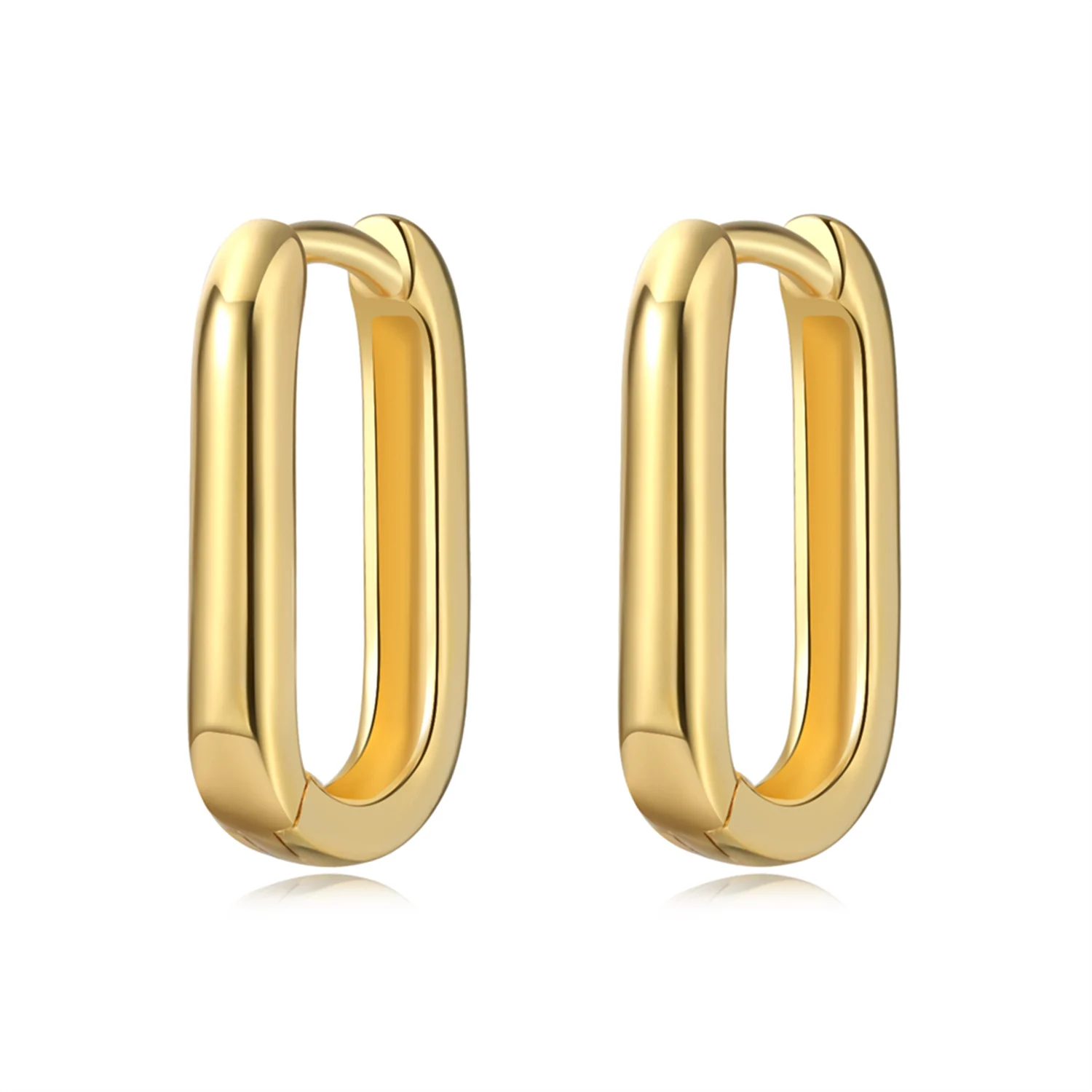 Orecchini a bottone in argento Sterling 925 S925 CZ con zirconi dorati per le donne orecchini in argento dorato con croce geometrica semplice gioielli di moda