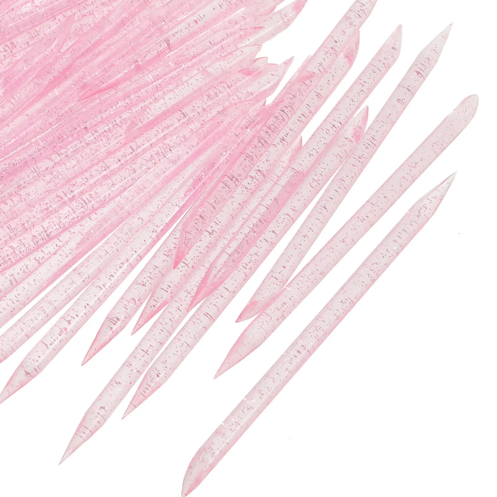 400Pcs Nail Cuticle Pusher Dead Skin Remover Dual Ended Disposable Cuticle Stick Manicure Pedicure Nail Cleaning Tools Set Pink